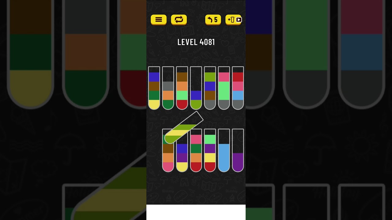 water sort puzzle level 4081