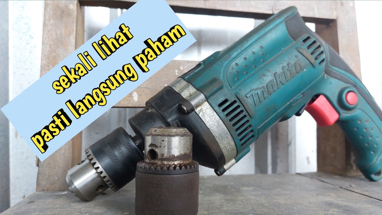 Ooo gitu.. Cara mengganti kepala bor makita hp 1630