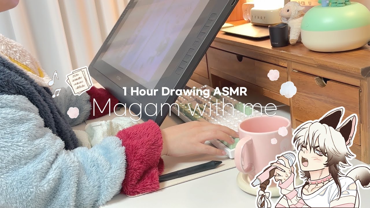 *:✧ MAGAM WITH ME ✧:* |  1HR drawing ASMR #5