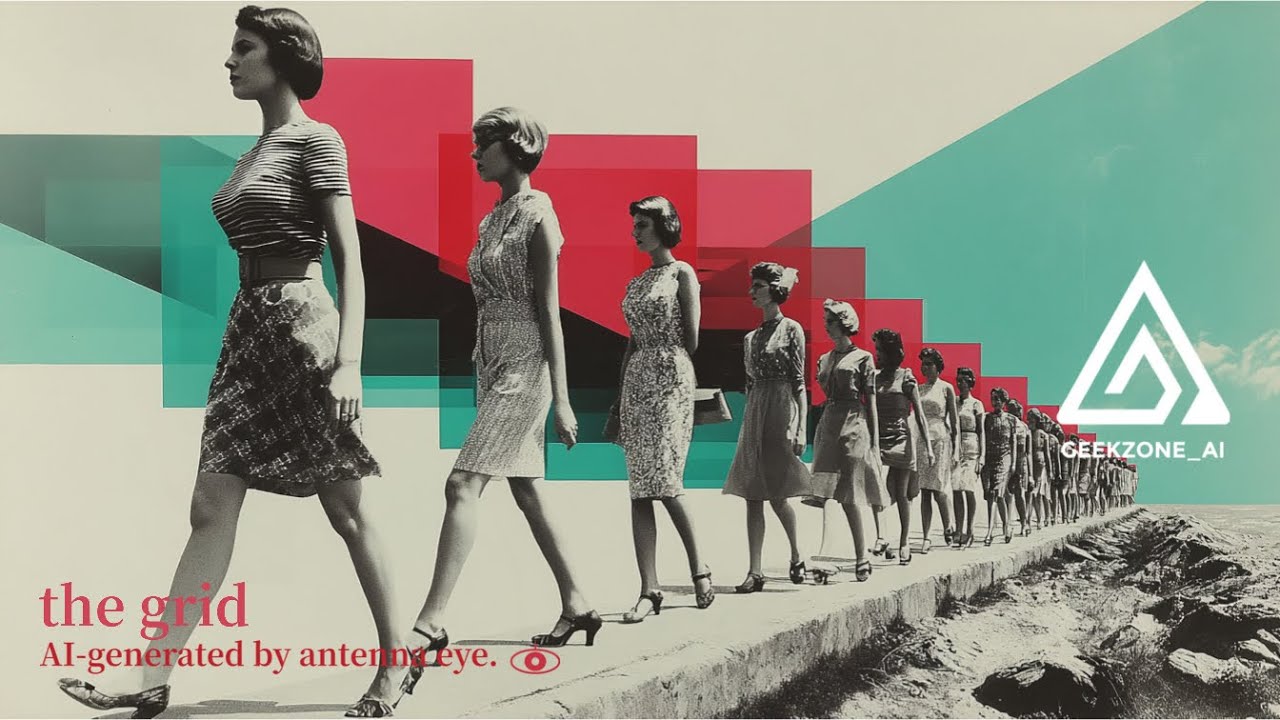 the grid（offical music video）：AI-generated by antenna eye.