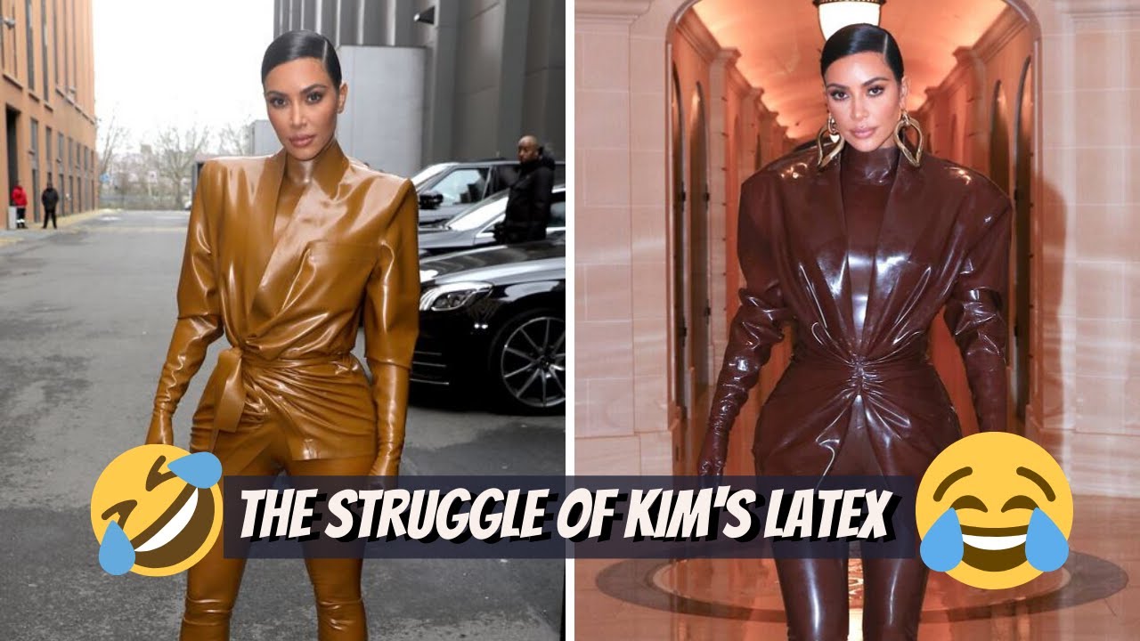 The Hilarious Struggle Behind Kim's Latex Look