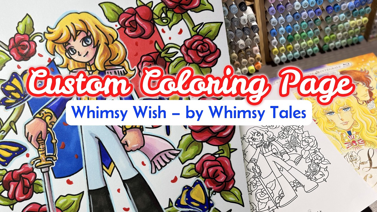 Coloring Oscar de Jarjayes | Custom Coloring Page | Whimsy Wish