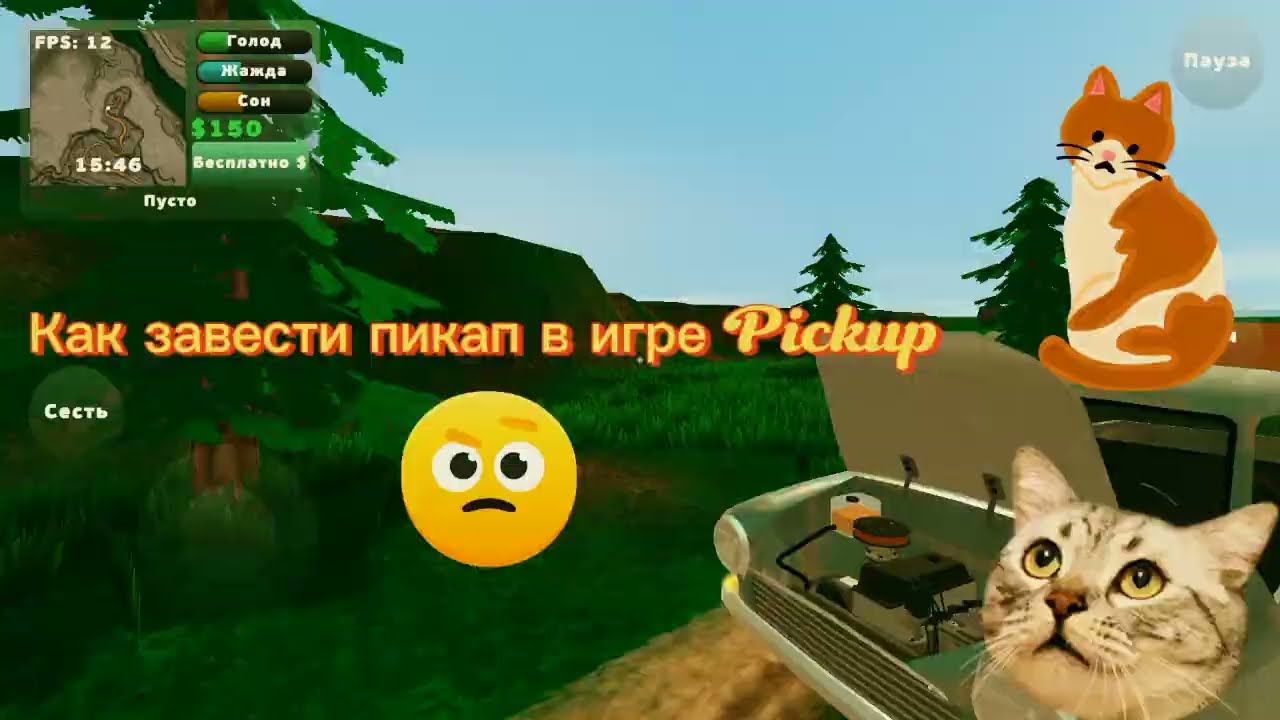 Как заводить пикап и какий кнопки осначайт в игре Pickup