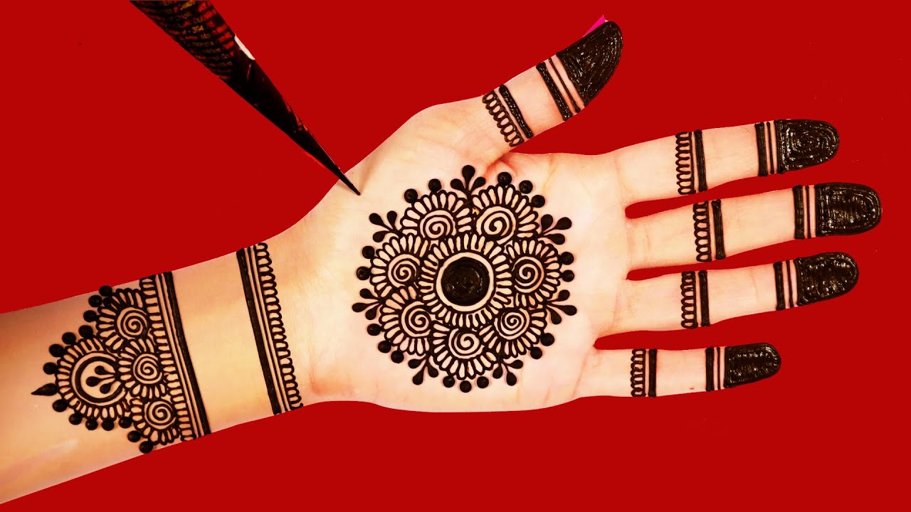 Eid Henna Mehndi Design - Simple Gol Tikki Mehndi Design - Circle Mehndi Design - Round MehndiDesign