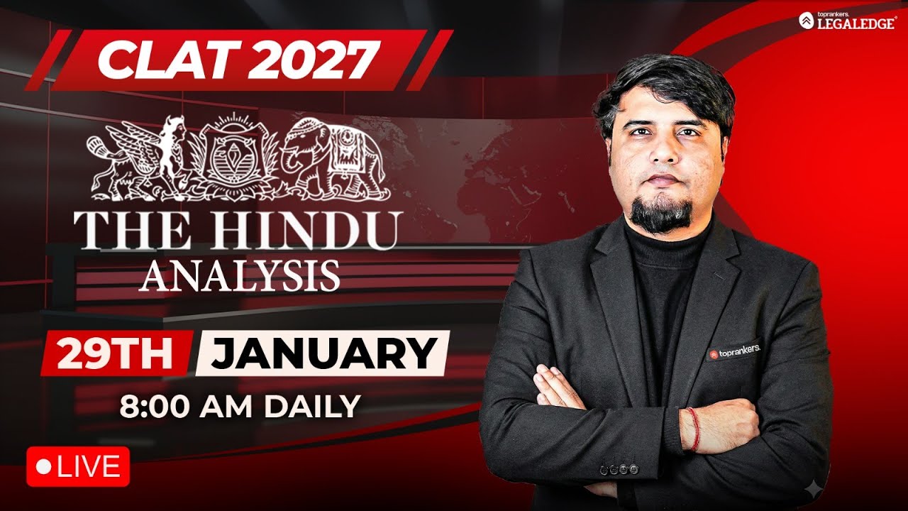 CLAT 2027 Preparation | The Hindu Analysis | Daily Current Affairs | Mayur Sir | LegalEdge