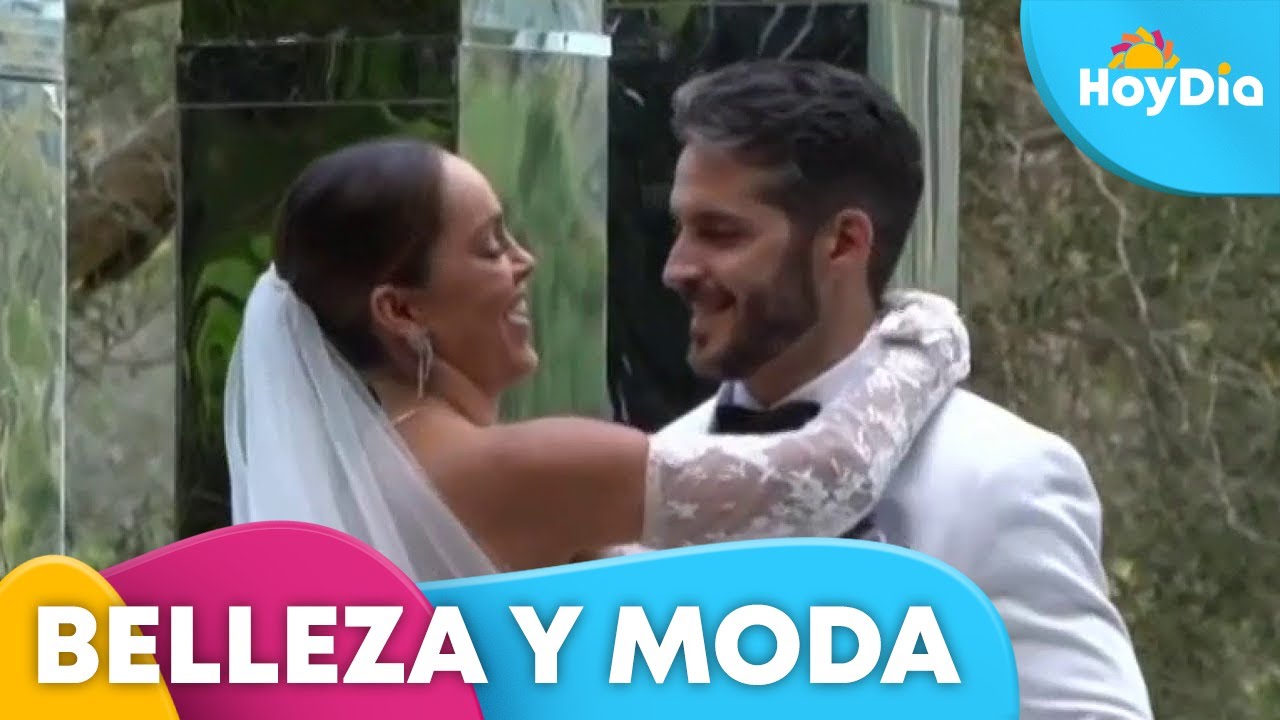 Sara Corrales y Damián Pasquini deslumbraron con sus looks en su boda | Hoy Día | Telemundo