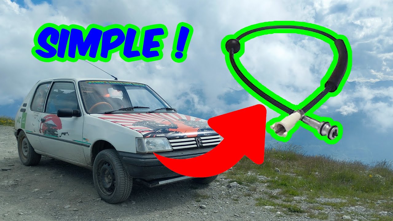 Remplacement du câble de compteur sur Peugeot 205 - Guide étape par étape