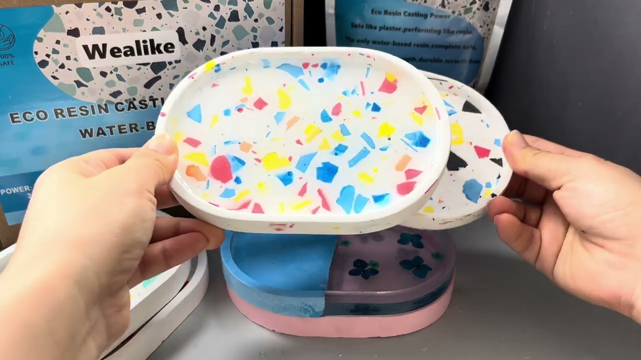 BEGINNERS Eco Resin kit Tutorial from Wealike for Marble Terrazzo Carft/Jesmonite Alternative