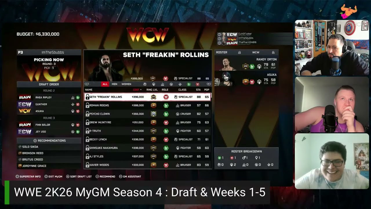 MGyGM Season 4 Draft, Weeks 1-5 : WWE 2K26 : The Gimmick
