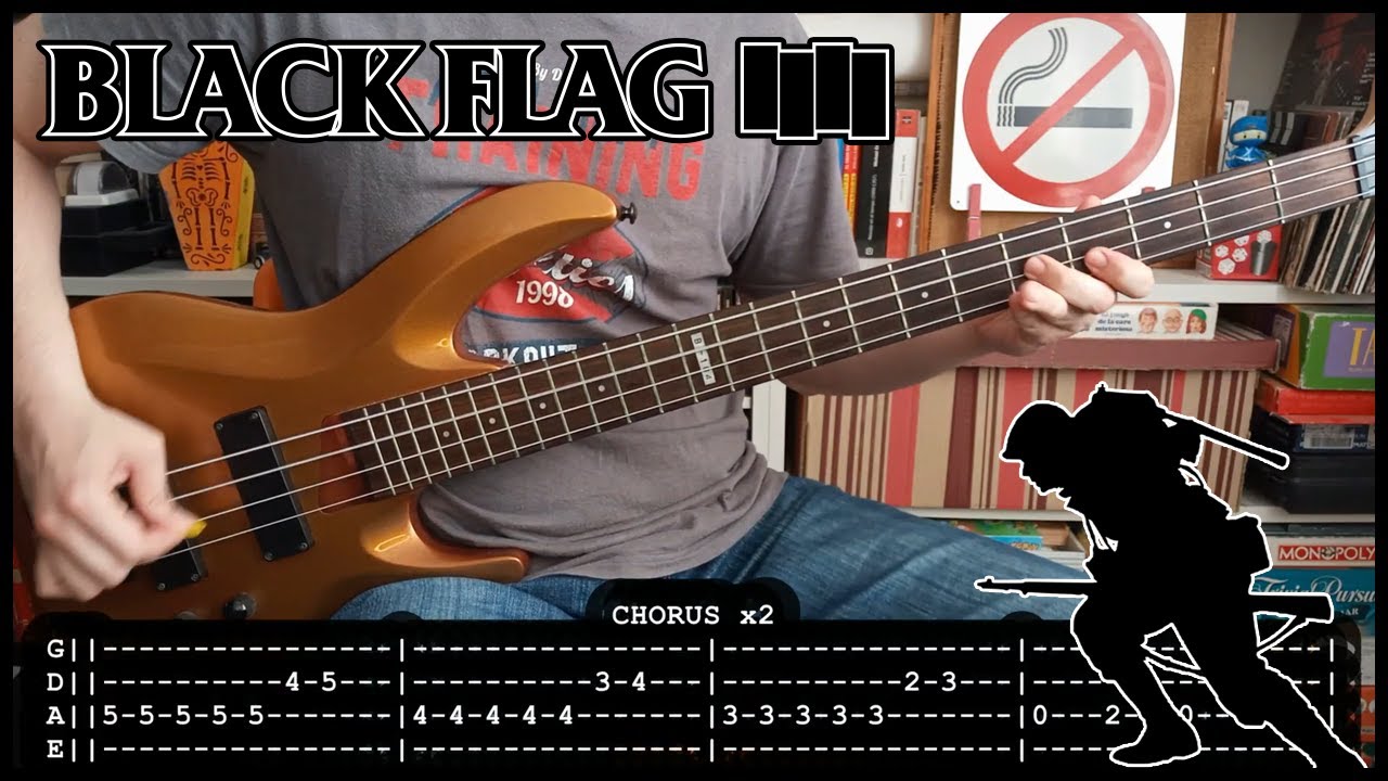 BLACK FLAG - My war (BASS TABS) [lyrics + PDF]