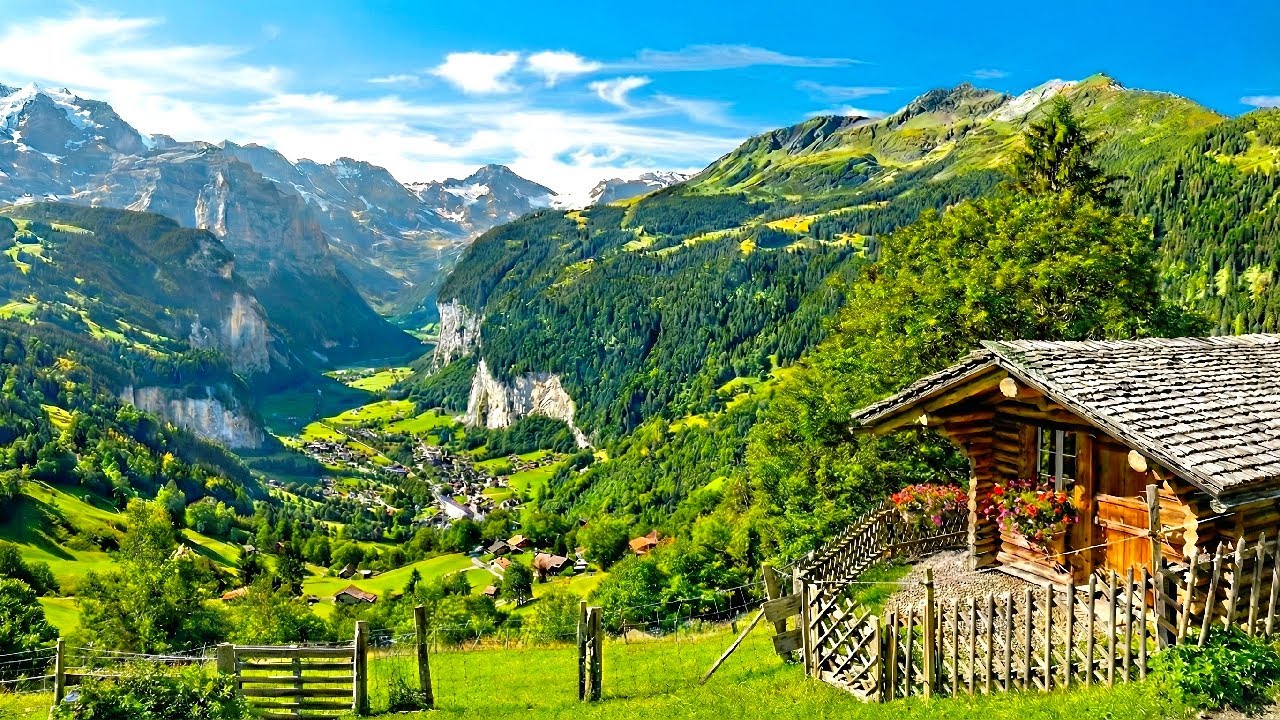 Switzerland’s Paradise 🇨🇭 🌧️ | Rainy Day in Heavenly Beautiful Swiss Villages Countryside