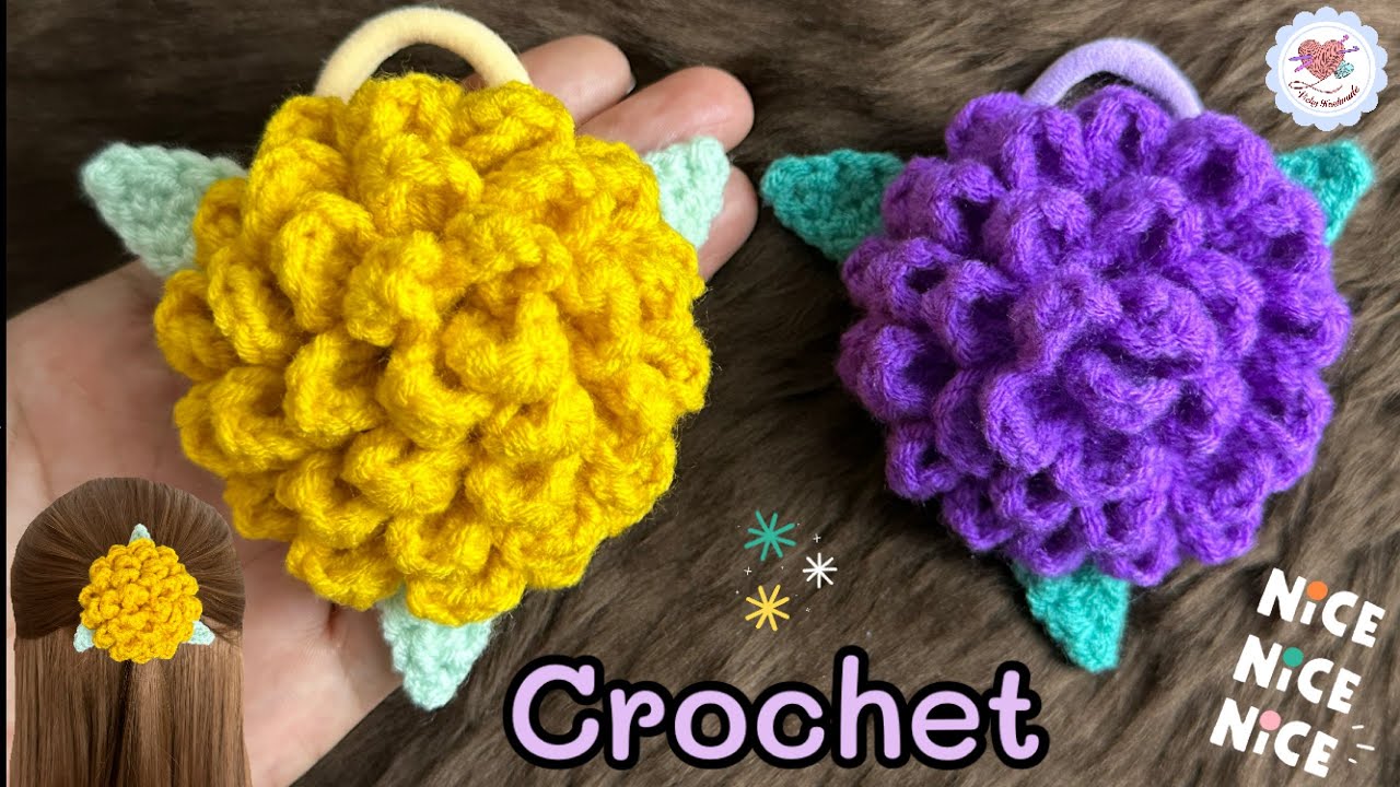 Amazing ‼️ Super Easy  Crochet Flower Hair Ties/  Crochet Flowers for Beginners