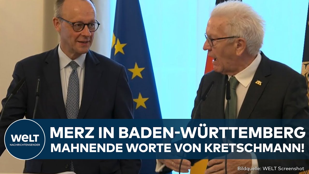 BADEN-W&Uuml;RTTEMBERG: Merz besucht Kretschmann! Mahnende Worte an den Kanzler