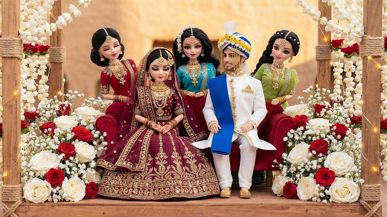 3 Behno Ne Bhai Ki Shaadi Mein Jaan Laga Di! 😍🌹 | Miniature Doll Wedding | Pakistani Village Style