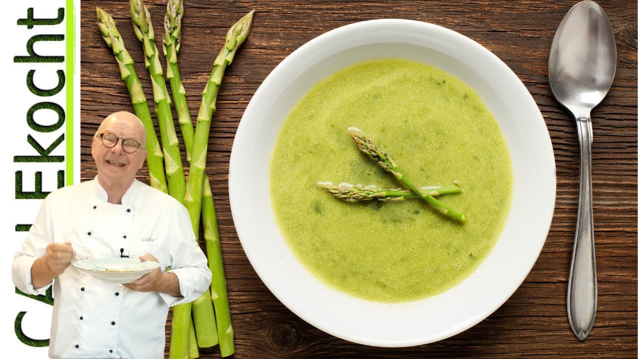 Grüne Spargelcremesuppe mit Bärlauch. Spargel mal anders!!!
