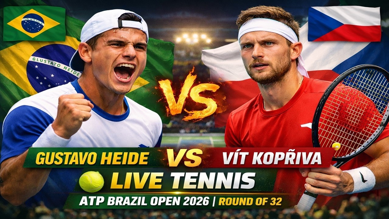 Gustavo Heide vs Vit Kopriva 🎾LIVE TENNIS ATP BRAZIL OPEN 2026 | Round Of 32