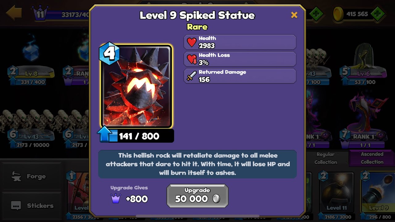 New deck 🔥 Spike statues with NFT Phoenix and Necromancer 🔥 Castle Crush 🔥 #castlecrush