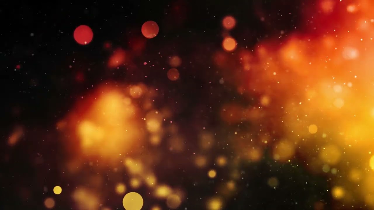 Celestial Sparks Warm Light Abstract Textures Glowing Orbs in a Fiery Landscape wallpaper background