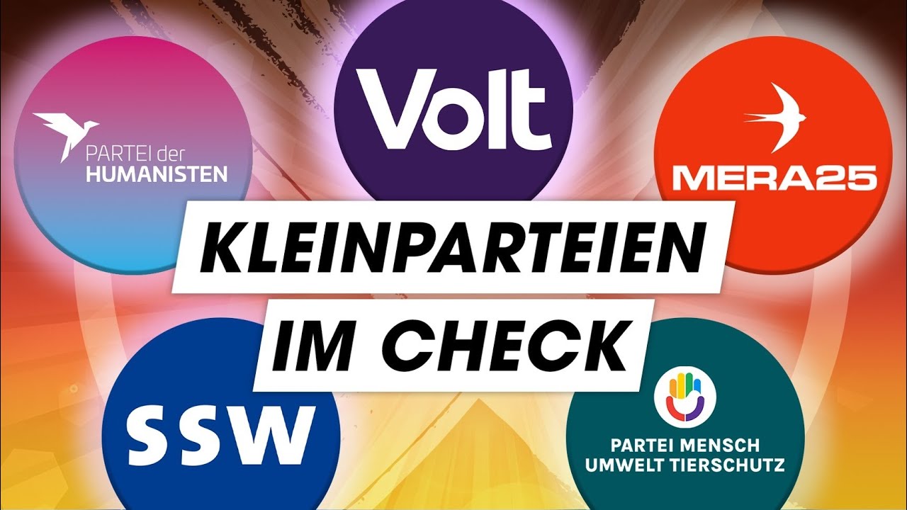 VOLT, Mera & Co: DAS wollen die Kleinparteien!