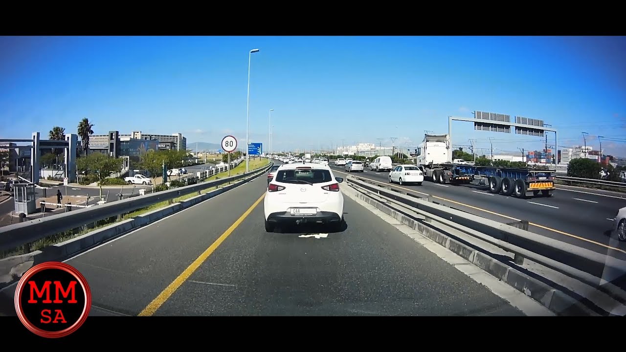 Friday afternoon traffic M3 N2 M5 N1 Time-lapse Cape Town Traffic Dash Cam