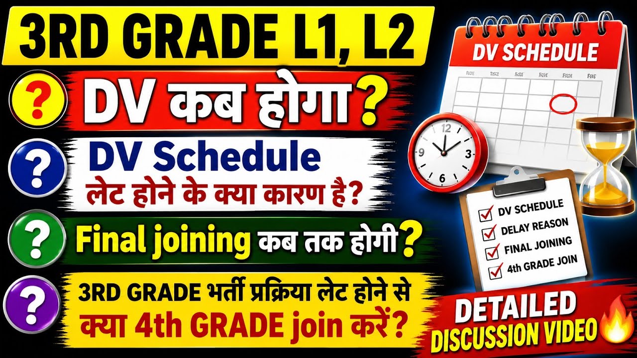 3RD GRADE L1, L2 DV kab hoga | THIRD GRADE L1 DV kab hoga | 3RD GRADE L1 DV kab hoga