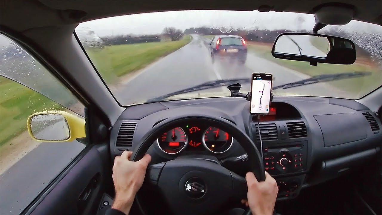2003 Suzuki Ignis 4x4 POV Driving | Rainy Winter Morning Drive