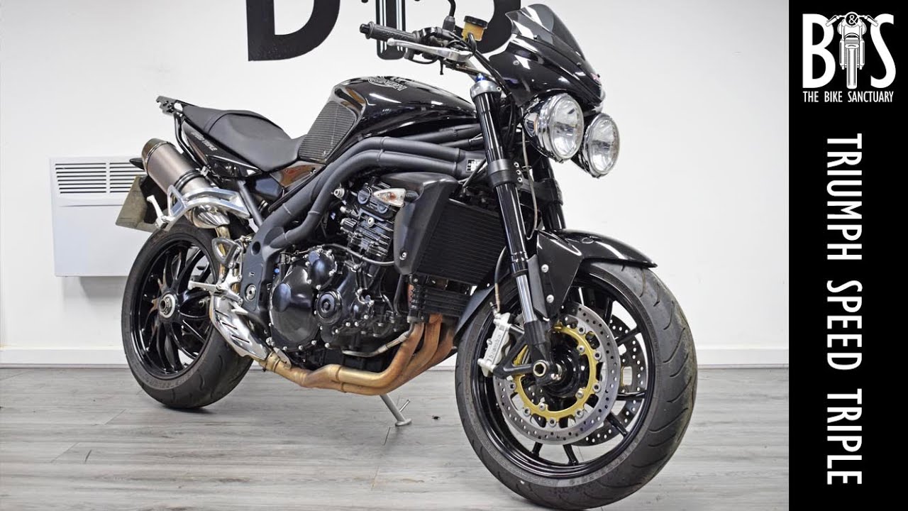 2010 '10 Triumph Speed Triple 1050 Naked Street Fighter Used Motorcycle for sale video walk around