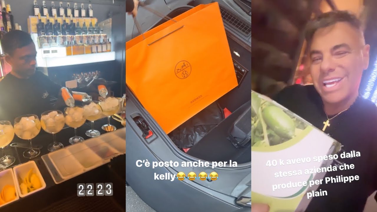 23-11-2023 Davide Lacerenza fa spesa da Hermes, cenetta TOP e poi a spingere in Gintoneria  🍾