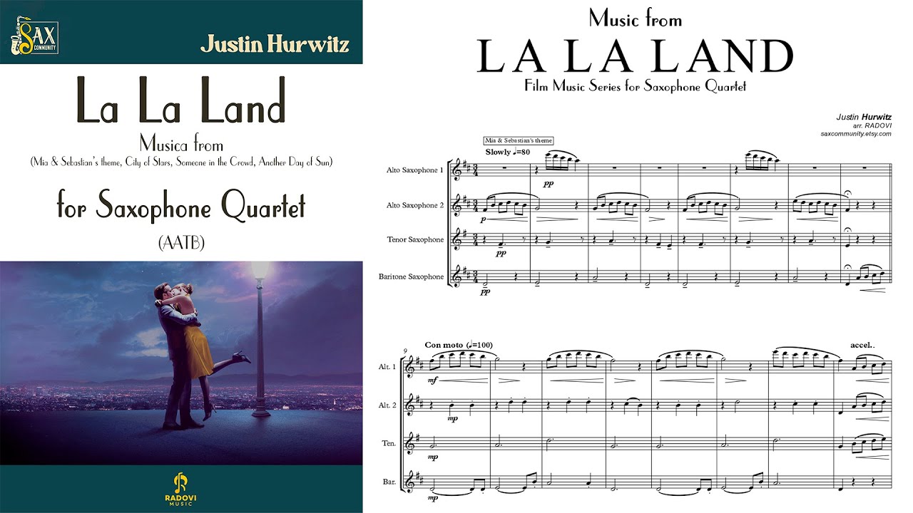 [AATB] LA LA LAND by Justin Hurwitz for Saxophone Quartet