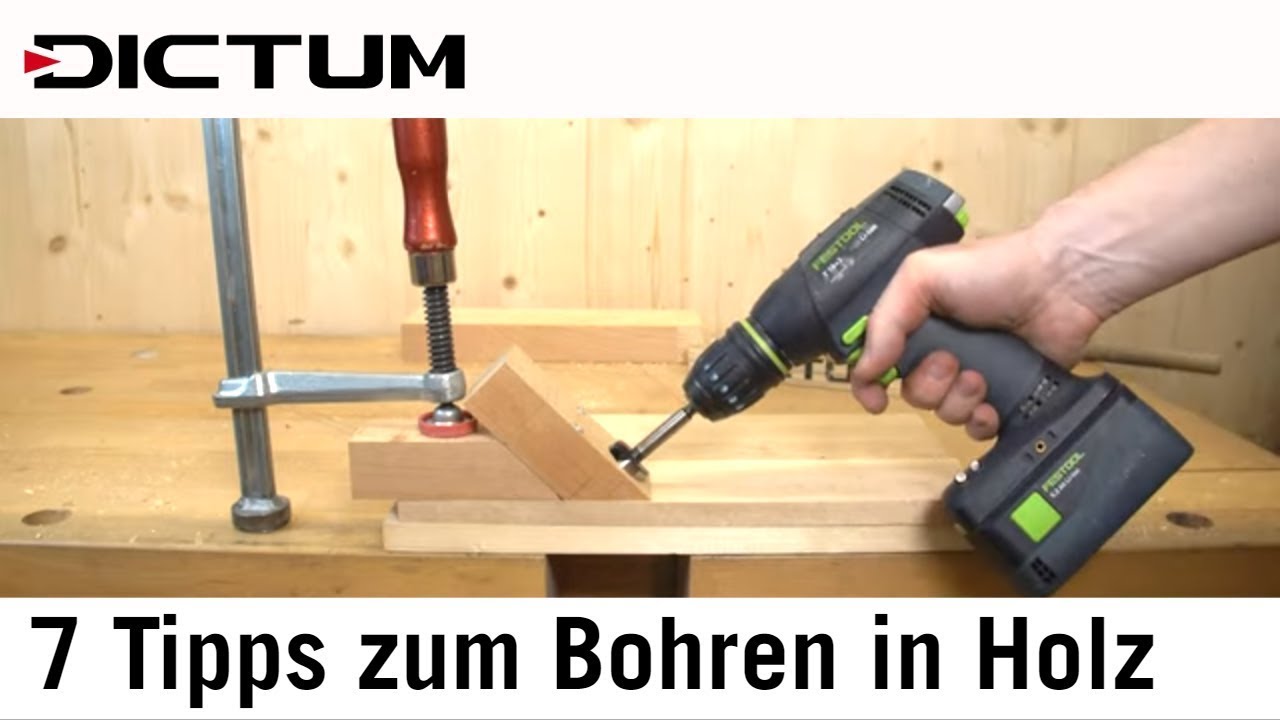 7 Tipps zum Bohren in Holz - ausrissfrei, freihand, gerade oder schr&auml;g