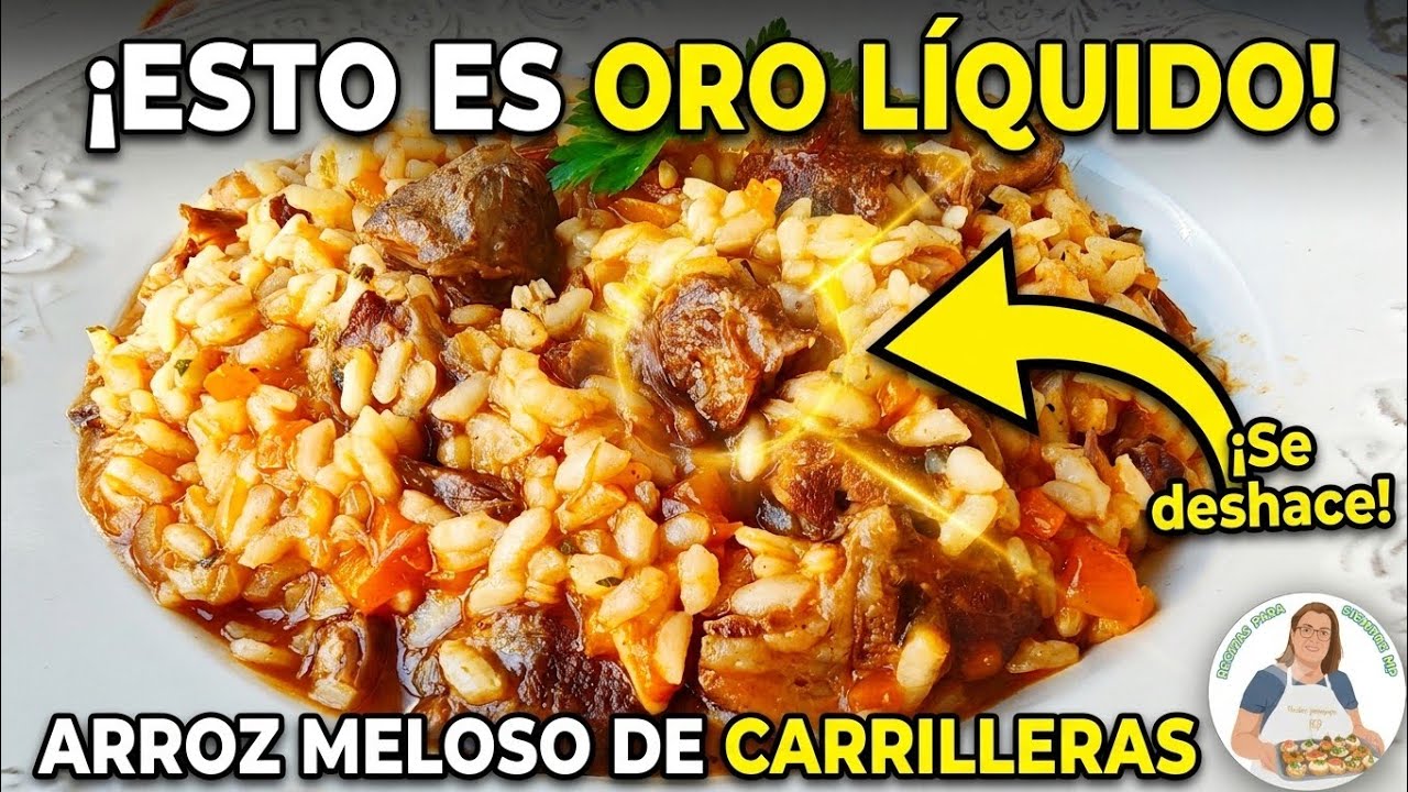 ⏩ Arroz meloso de Carrilleras, DELICIOSO, Receta paso a paso 