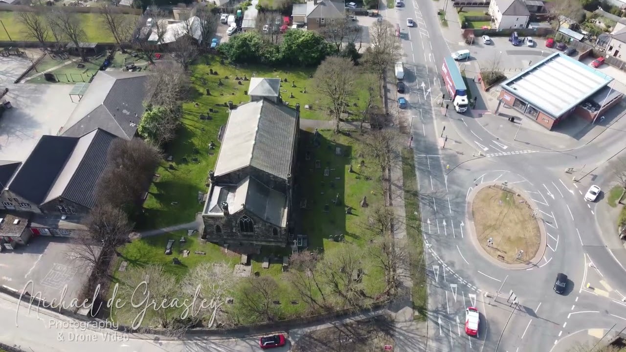 Drone flight around Fagley in Eccleshill