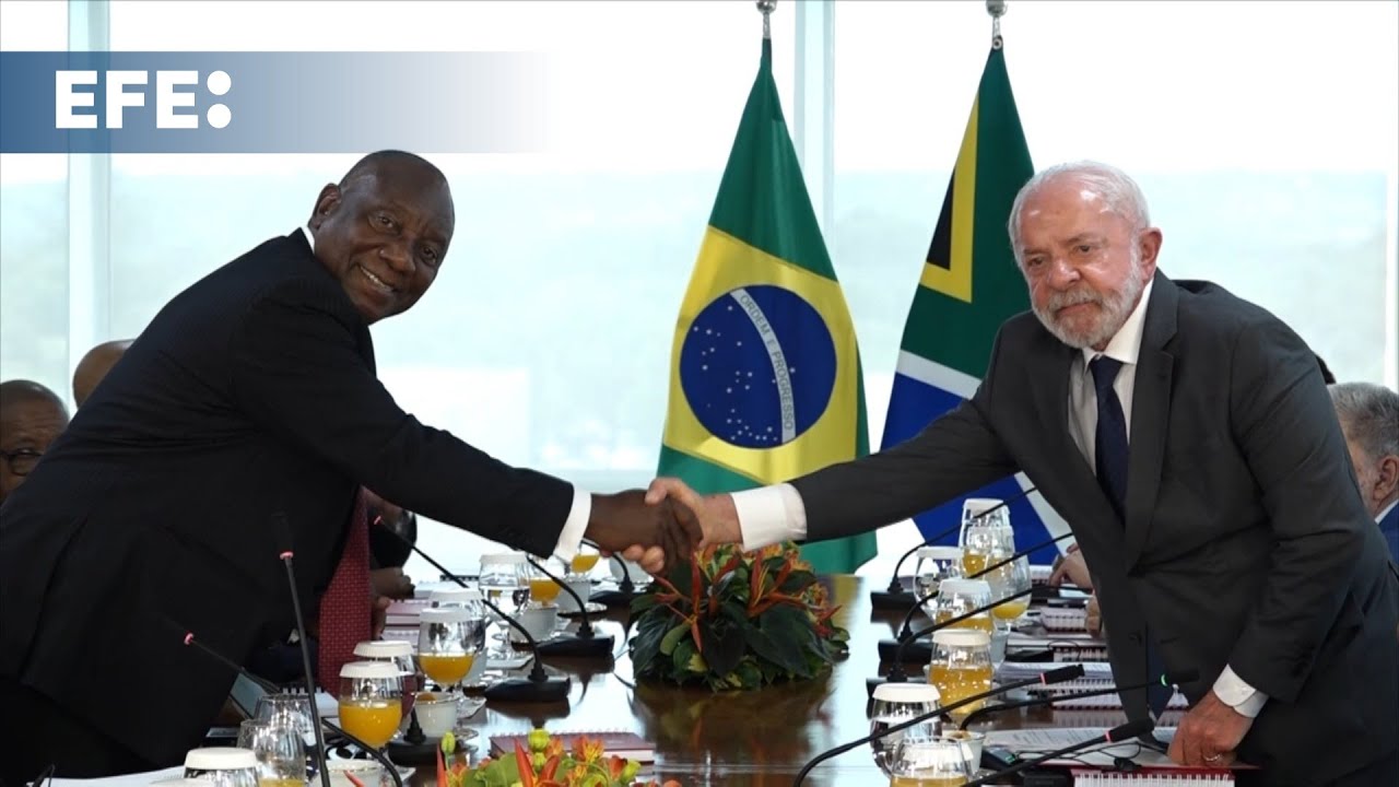 Ramaphosa inicia su visita a Brasil y arriba a Planalto para discutir la ampliación del comercio