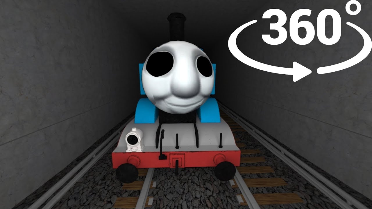 [4K VR 360&deg;] Thomas the tank engine in abandoned station
