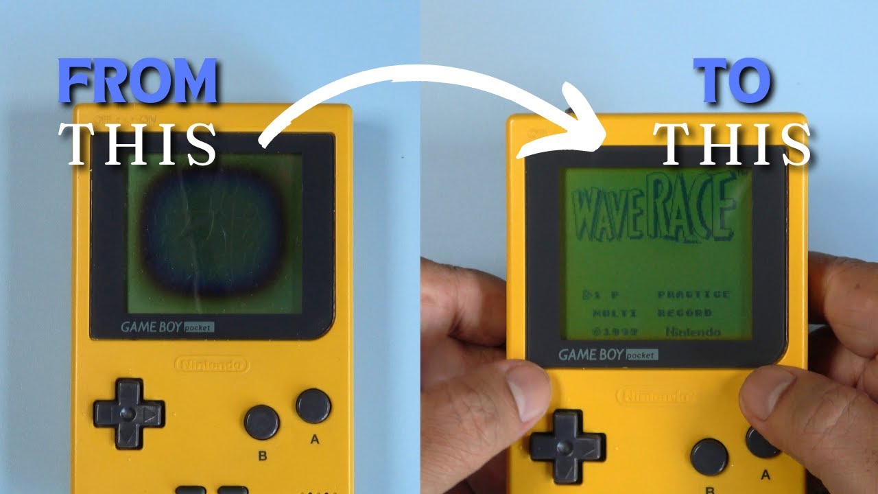 Ремонт Gameboy Pocket, устранение выгоревшего экрана.