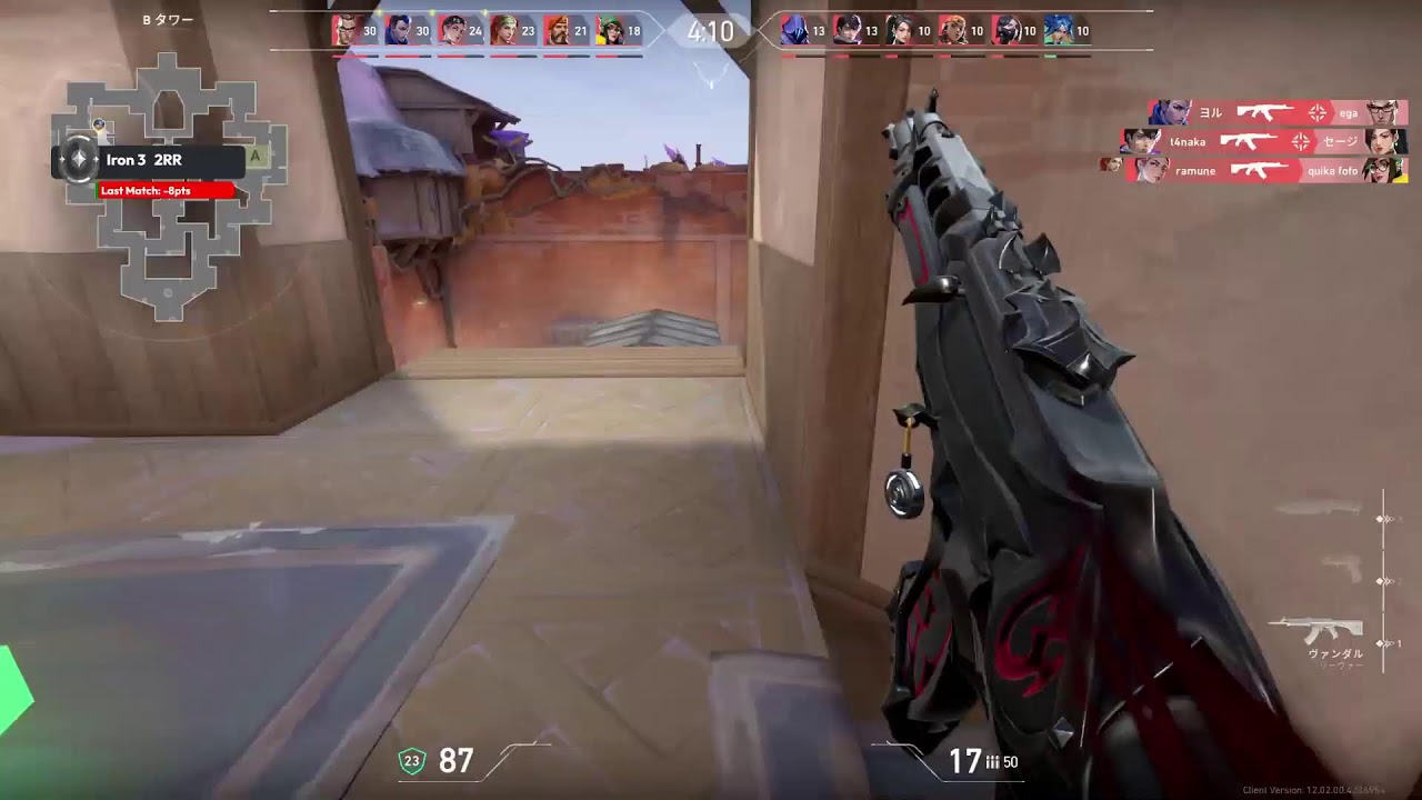 VALORANT アイアン3 雑談しながらエイム練習だけ