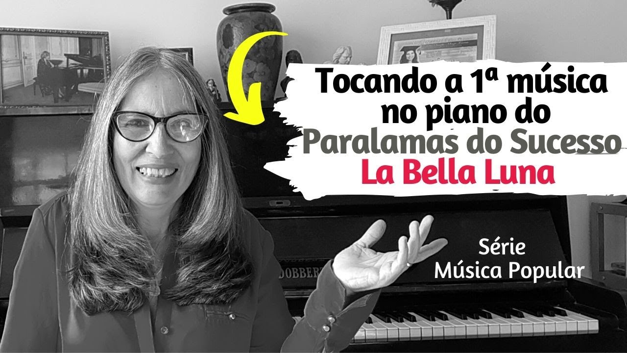 Tocando a 1ª música no piano do Paralamas do Sucesso La Bella Luna | Aula 01|