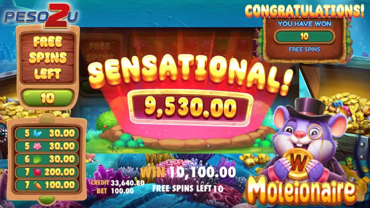 Moleionaire &mdash; dig deeper for bonus wins on PESO2U | Philippines Online Casino
