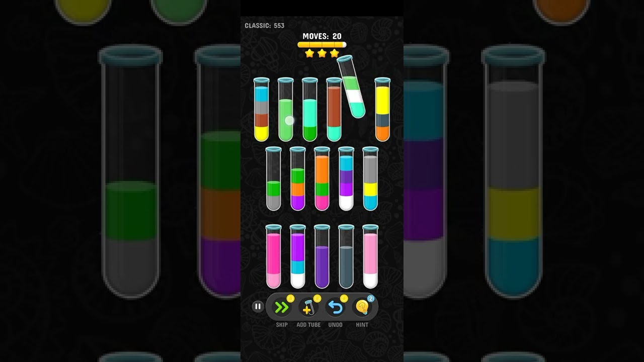 Color water sort 3d level 553