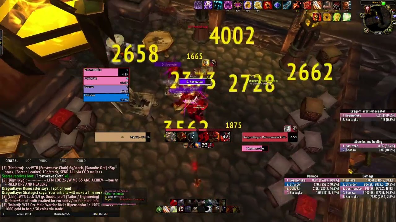FURY WARRIOR - DUNGEON HC - WARMANE ONYXIA - WOW LK
