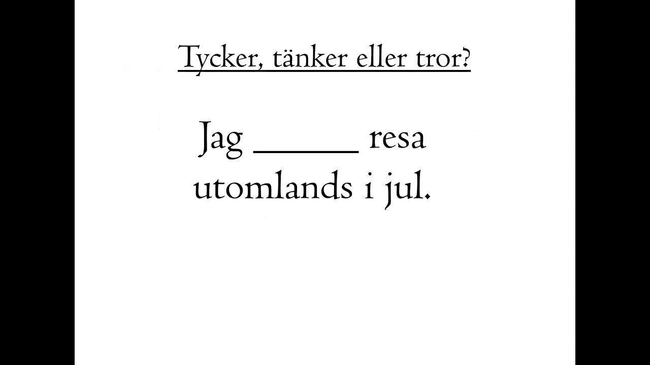 sfigunilla SFI TYCKER, TROR, TÄNKER