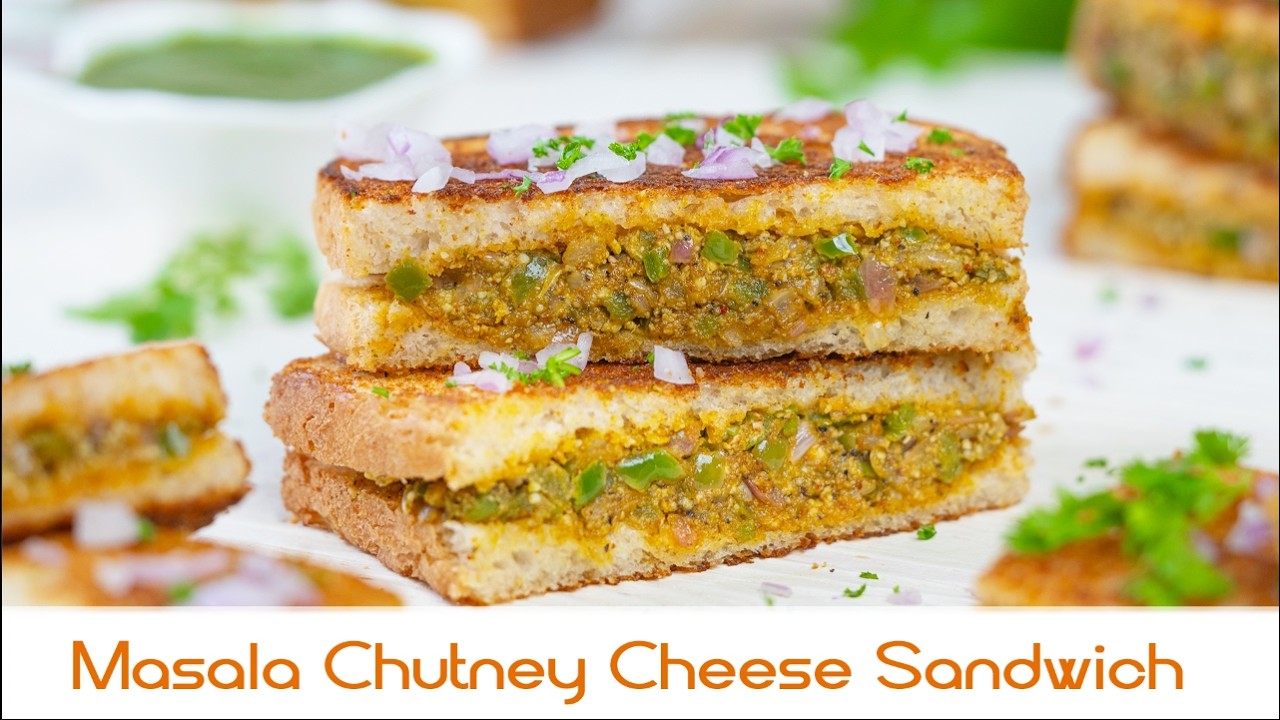 Masala Chutney Cheese Sandwich