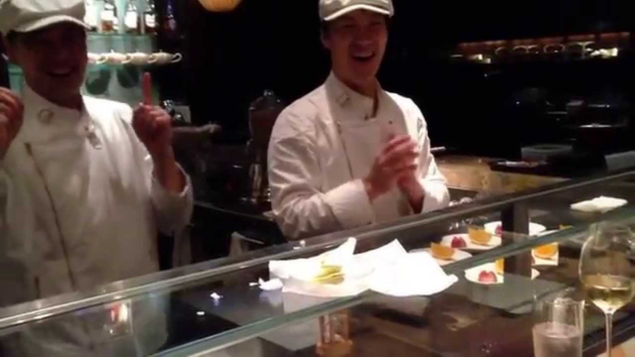 Molecular Bar , Tapas at the Mandarin Oriental Hotel. Tokyo, Japan. May 2014