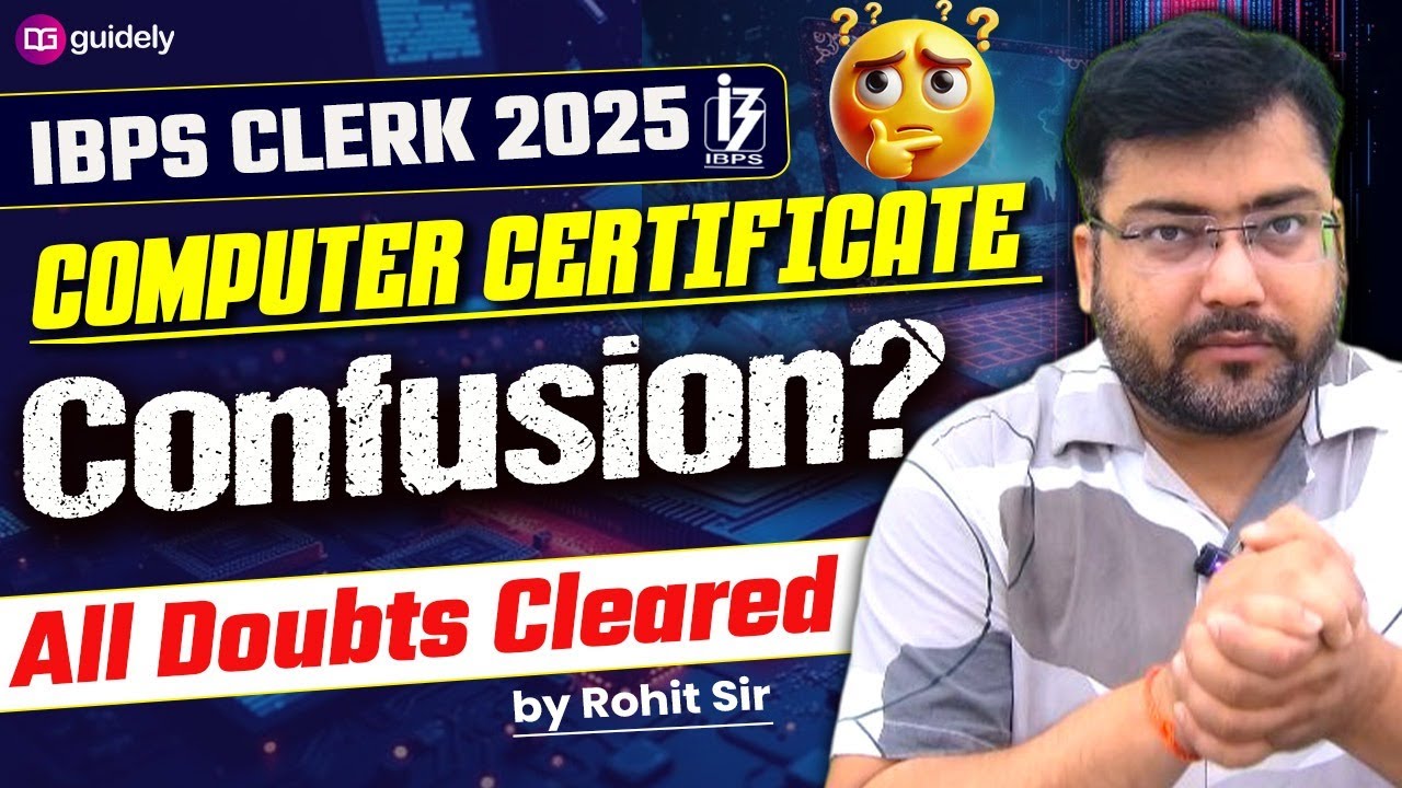 IBPS Clerk Computer Certificate | Computer Certificate All Doubts Clear By Rohit Sir