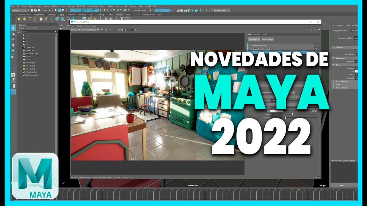 📌Las 13 mejores novedades de AUTODESK MAYA 2022 🤩🤩/ Maya 2022 new features 🔥🔥