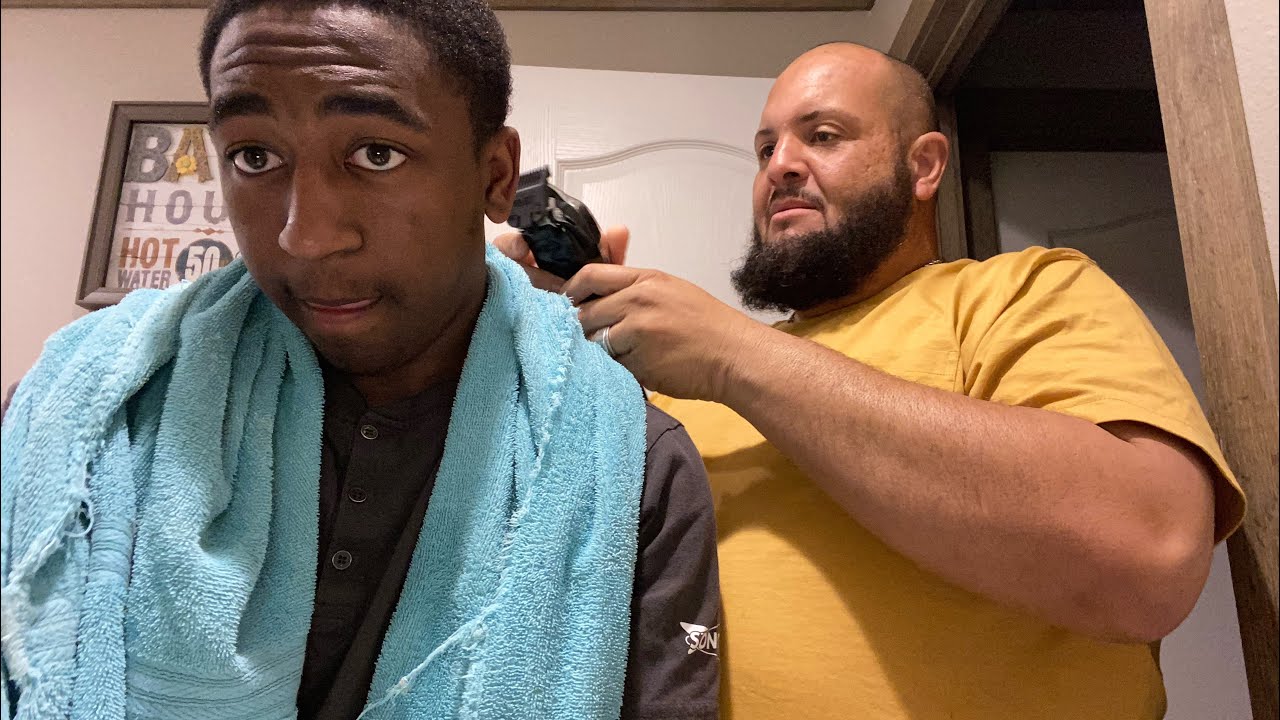 Haircut by stepdad 😂
