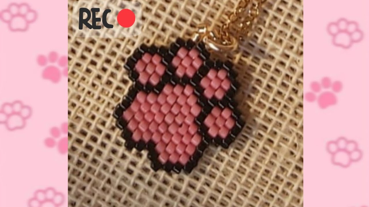 Huella de perrito en delica miyuki (principiantes) #delica #miyukibeads #patitas