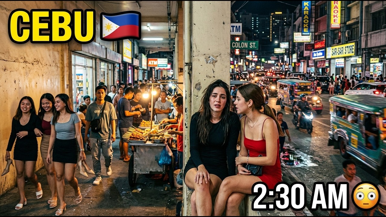 🇨🇿 Cebu Nightlife District 2025 🌃 Colon Street Tour | Bars, Clubs, Street Food & Pretty Girls 4K