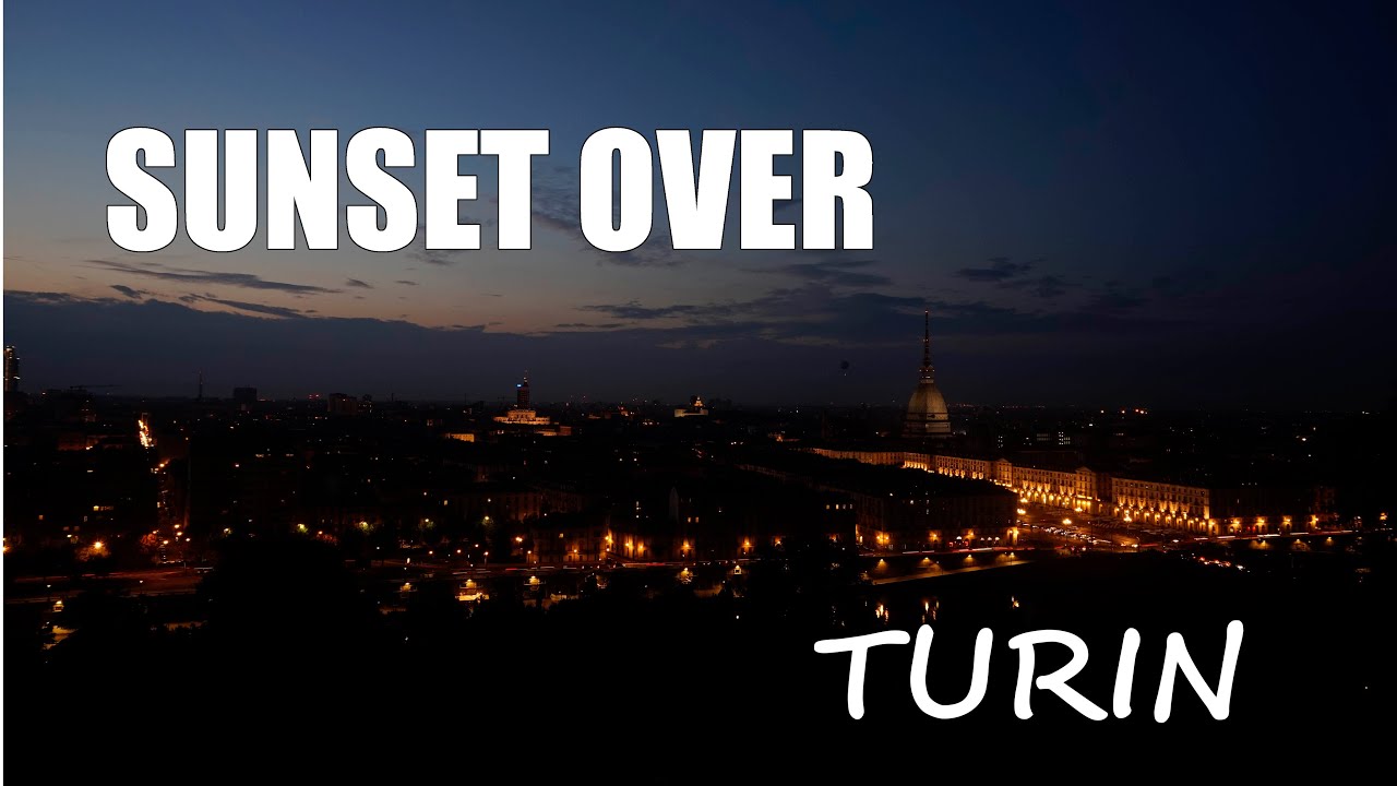 TIME LAPSE - Sunset over Turin | 4K