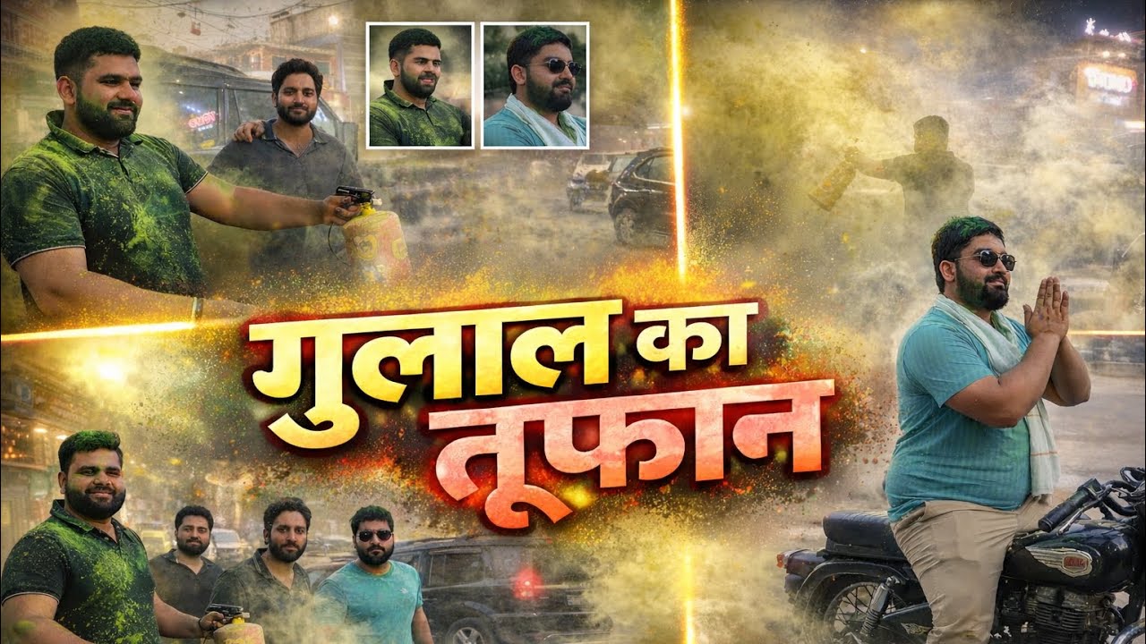 Cafe पे मनाई दोस्तो के साथ होली । पूरी Market का हुआ बुरा हाल 😂